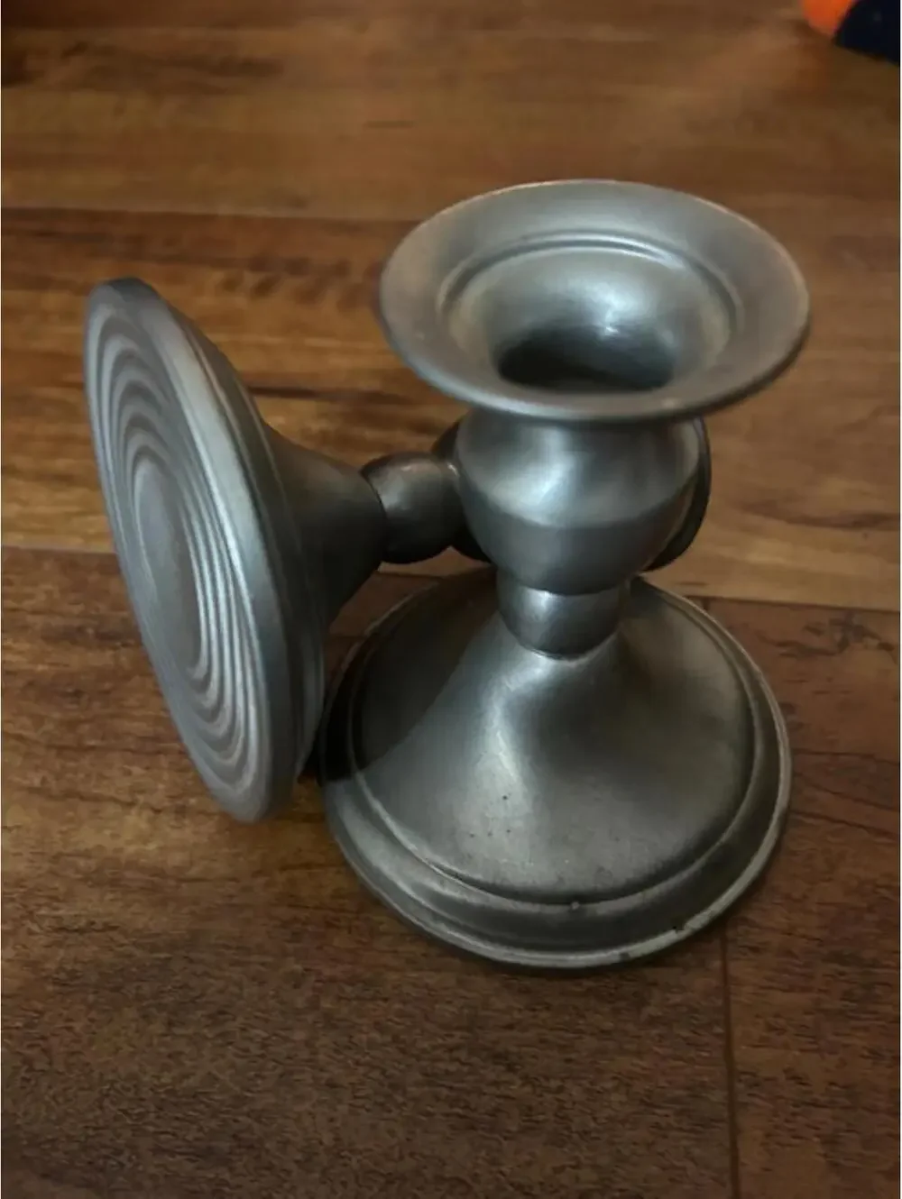 Pair of Vintage Metal Candle Holders